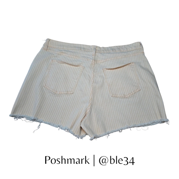 LC Lauren Conrad Striped Jean Shorts - Picture 3 of 13